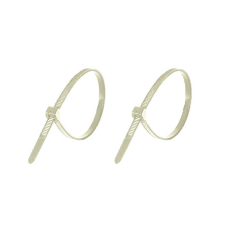 Lot de 100 colliers de serrage blancs KIPPEN 3,6 x 200 mm