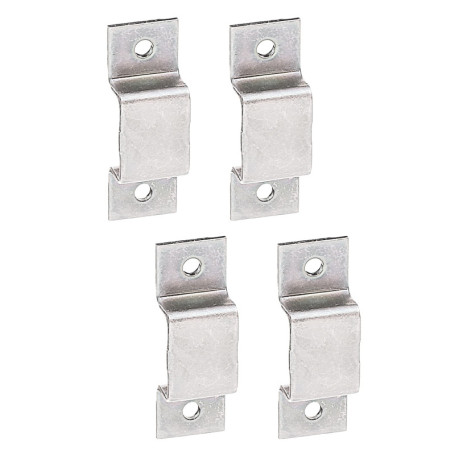 Gâche Alberts Zinguée 4 pièces - 15 x 7 mm - Finition Gris