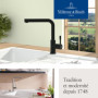 Robinet de Cuisine Villeroy & Boch Steel Shower Window Noir Mat avec Douchette Extractible