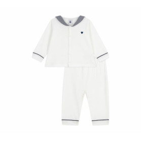 Pyjama 2 pièces bébé Petit Bateau avec col marin en coton