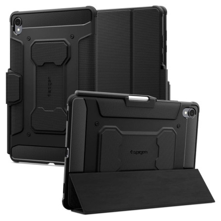 Coque Spigen Rugged Armor Pro pour Samsung Galaxy Tab S11 (2025) - Étui Noir avec Support Stylet