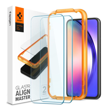Verre Trempé Spigen AlignMaster pour Samsung Galaxy A54 5G - Protection 9H, 2 Pièces