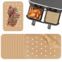 100 Feuilles de Papier Sulfurisé Perforé pour Friteuse à Air - 20,5 x 14 cm