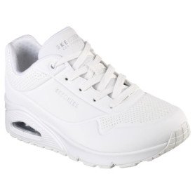 Skechers Femme Uno Stand Air - Sneakers Fashion Confortables en White Durabuck