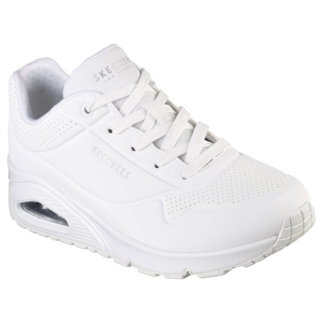Baskets Femme Skechers Uno Stand Air en Durabuck Blanc