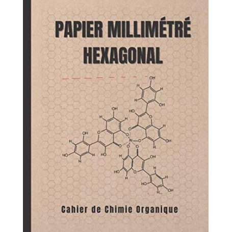 Cahier de Chimie Organique en Papier Millimétré Hexagonal - 120 Pages