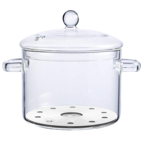 Marmite en Verre Borosilicate 1,5 L avec Couvercle - TAMUME