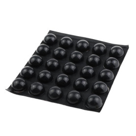 Tampons en Silicone Antidérapants eMagTech - 25pcs Noir 19x10mm pour Meubles