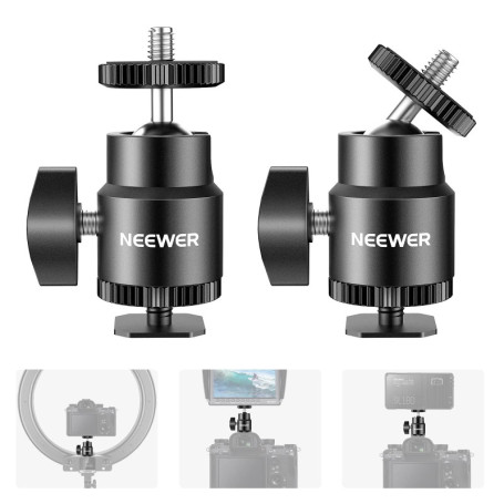 NEEWER Mini Adaptateur de Fixation à Tête Sphérique pour Appareils Photo