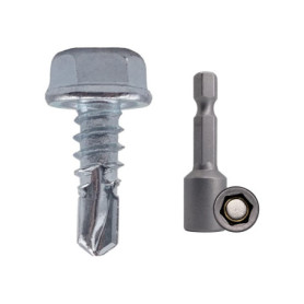 Lot de 350 vis auto-perceuses en acier zingué 4,2 x 13 mm