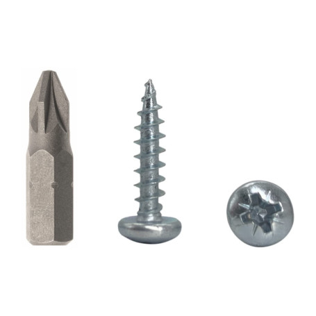 Lot de 50 vis à bois cylindriques en acier zingué 4,5 x 20 mm - Marcopol