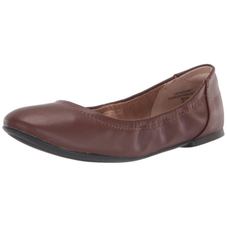 Ballerines Plates Amazon Essentials Belice pour Femme - Marron Foncé, Pointure 40,5