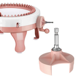 Adaptateur de Machine à Tricoter avec Tournevis - Fixation Rapide en Rose