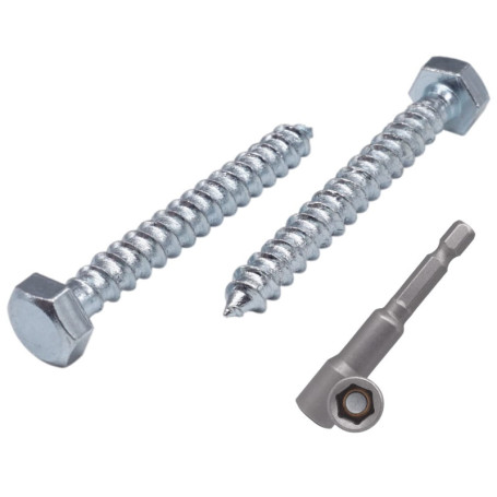 Lot de 70 vis à bois hexagonales en acier zingué M5 x 40 mm - Marcopol