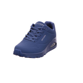 Skechers Femme Uno Stand Air - Sneakers à Lacets Confortables en Mesh Bleu