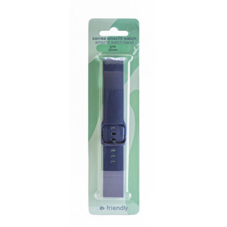 Bracelet Silicone Bleu pour Montre Connectée Amazfit GTR 22 mm - Réglable et Confortable