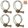 SKIR'CO Lot de 4 Colliers de Serrage Réglables en Acier Galvanisé 38-42 mm