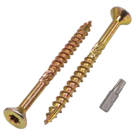 Lot de 25 vis à bois Torx en acier zingué - SKIR'CO