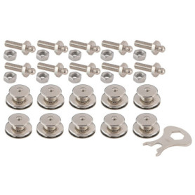 Lot de 10 vis filetées M5 x 22 avec clés - New Marine