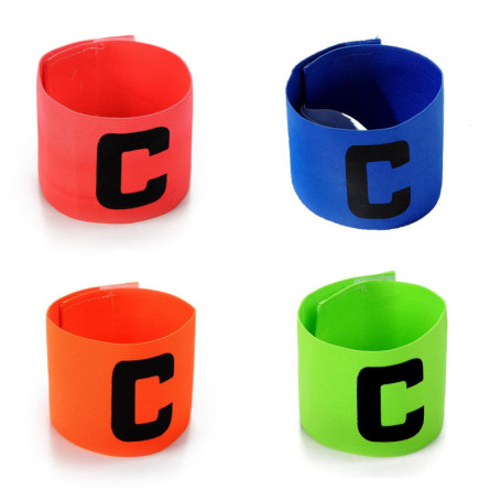 Ensemble de 4 Brassards de Capitaine Réglables pour Football et Hockey