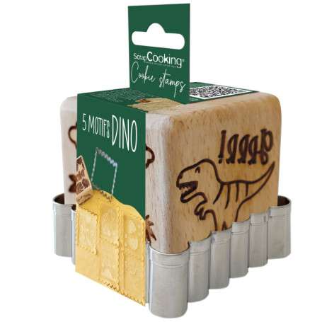 Tampon Pâtisserie Dinosaure avec Découpoir - ScrapCooking