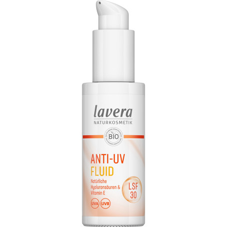 Fluide Solaire Anti-UV SPF 30 Lavera - Protection Minérale Naturelle 30 ml