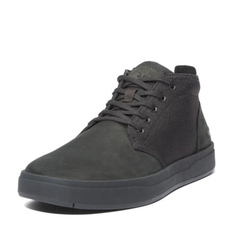 Bottes Chukka Mi-Haute en Cuir Noir pour Homme Timberland