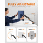 Ibergrif Bras Écran PC pour Moniteur 13-32 Pouces, Support Écran Ergonomique à Ressort à Gaz, Réglable en Hauteur, Inclinable, P