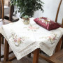 Kit de Broderie Débutant avec Nappe Fleurie en Dentelle - 90 x 90 cm