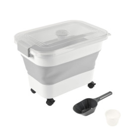 Conteneur à Croquettes Rétractable 20L avec Pelle - Love Story
