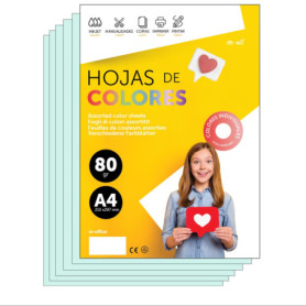 Papier A4 Couleur Bleu Clair - 500 Feuilles 80g pour Imprimante et Loisirs Créatifs