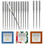 Lot de 60 aiguilles robustes pour machine à coudre - Taille universelle pour tissus épais