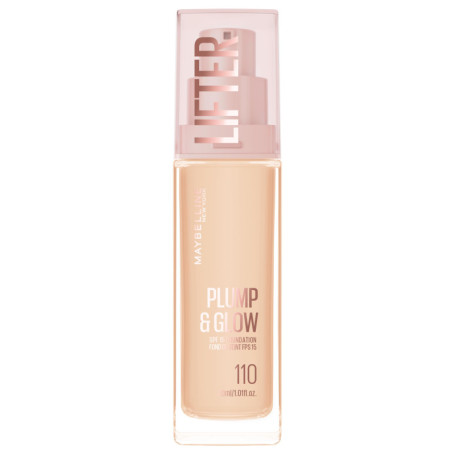 Fond de Teint Lifter Plump & Glow Maybelline - Teinte 110 - Éclat et Repulpe