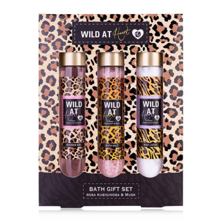 Coffret cadeau Accentra Wild at Heart - Gel douche, lotion et sels de bain
