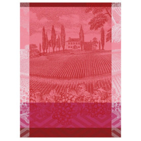 Torchon VIGNOBLE Rouge - Le Jacquard Français, 60x80 cm
