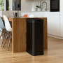 Poubelle de Cuisine Automatique 70L en Acier Inox Noir avec Ouverture Papillon