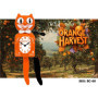 Horloge Kit Cat Klock Orange Harvest - Élégance Automnale