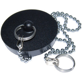 Bouchon de Lavabo en Caoutchouc Ø40 avec Chaîne 30 cm - Boutté