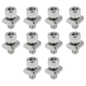 Lot de 10 Écrous M8 en Acier Inoxydable pour Rainures en T - SG Store