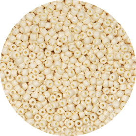 Perles de Rocaille Beige 4mm - 1200pcs pour Bracelets et Colliers