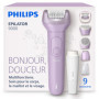 Philips Épilateur Série 9000 avec ProGuide et 9 Accessoires - Épilation Douce et Efficace