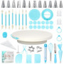 Cozary Kit de Pâtisserie Complet 110 Pièces avec Plateau Tournant et Douilles