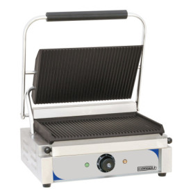 Grill Panini Casselin en Acier Inoxydable avec Plaques Rainurées
