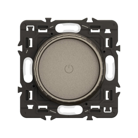 Interrupteur Variateur Rotatif Legrand - Commande d'Éclairage Dimmable jusqu'à 200W - Titanium