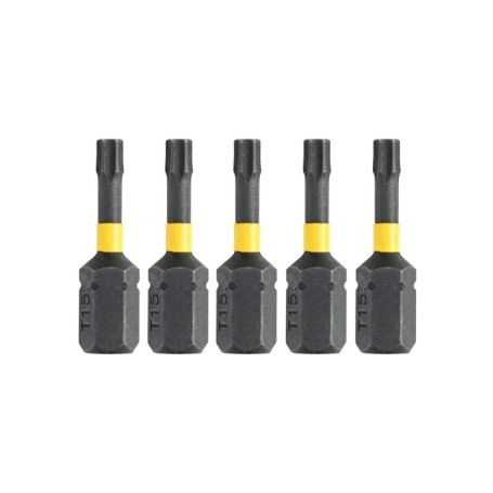 Embout DeWalt T15 Impact Torsion 25 mm Argent - Haute Précision