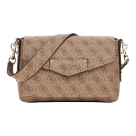 Sac à épaule GUESS Eco Brenton Latte Logo avec bandoulière réglable