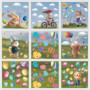 Set de 138 Stickers Pâques pour Fenêtres - Décoration Réutilisable