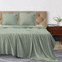 Parure de Lit Pizuna 90x200 cm en Coton Sauge - Ensemble Complet