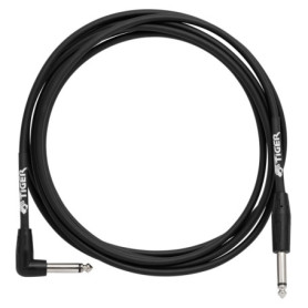 Câble de guitare Tiger GAC42 - 3m Jack Coudé pour Musiciens