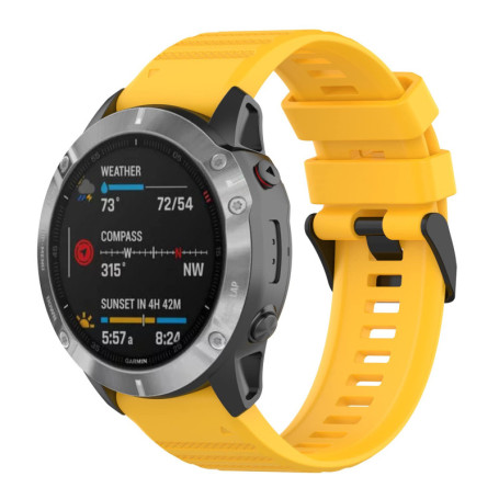 Bracelet en Silicone Jaune 26mm pour Garmin Fenix6x et TACTIX DELTA